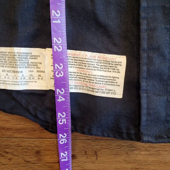 Bulwark FR Excel Womens S Reg Black Long Sleeve Button Shirt Pockets SLU3NVB - Picture 10 of 13